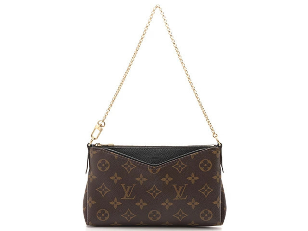 LOUIS VUITTON Pallas Clutch Monogram Noir Black